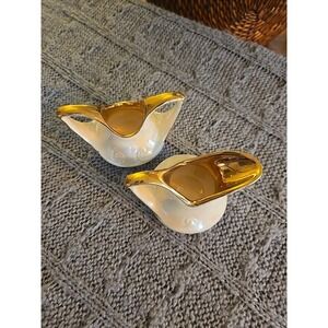 Vintage Pearl China Co Iridescent 22kt Gold Creamer and Sugar Set